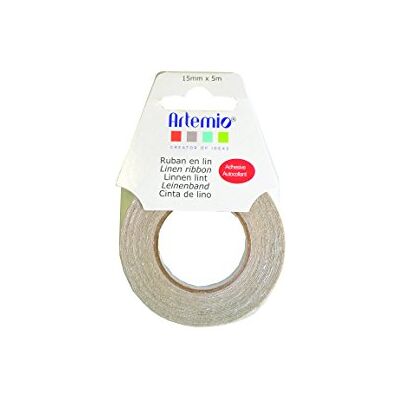 Artemio 15 mm x 5 m Linen Ribbon, Beige Artemio 15 mm x 5 m Linen Ribbon, Beige