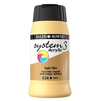Daler Rowney Daler-Rowney System3 Acrylic Paint, Plastic Pot, 16.91oz 500 ml, Naples Yellow Daler Rowney Daler-Rowney System3 Acrylic Paint, Plastic Pot, 16.91oz 500 ml, Naples Yellow