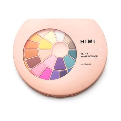 HIMI Solid Watercolour Set 38 Colours in Pans, Brush, Pink Case, Opens Like Makeup Palette, School Art, Teen Sketching, Bold Experiments, Watercolor Supplies Kit, Portable, Beginner Hobby, Gift HIMI Solid Watercolour Set 38 Colours in Pans, Brush, Pink Case, Opens Like Makeup Palette, School Art, Teen Sketching, Bold Experiments, Watercolor Supplies Kit, Portable, Beginner Hobby, Gift