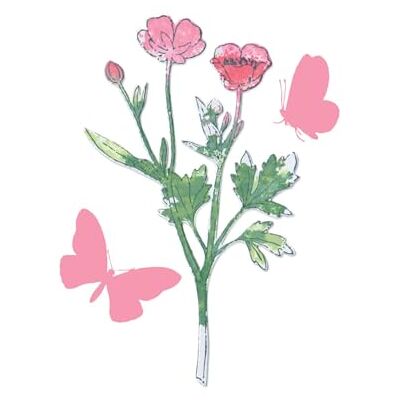 Sizzix Painted Pencil Botanical - Die & Stamp Set Sizzix Painted Pencil Botanical - Die & Stamp Set