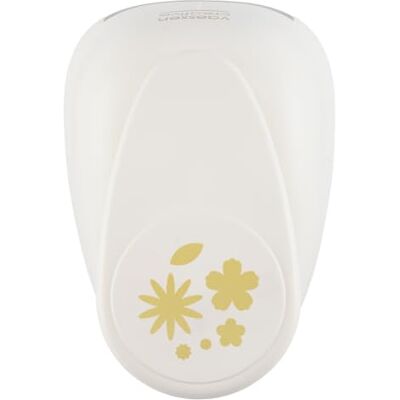 Creative Labs Flower Set-0.2 to 2.8"-Paper Punch for Crafting, Card Making and Scrapbooking, White-Gold Creative Labs Flower Set-0.2 to 2.8"-Paper Punch for Crafting, Card Making and Scrapbooking, White-Gold