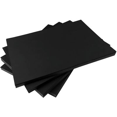 Hawksbill Paper Black Card A4 350GSM – 50 Pack Thick Premium Smooth Black Cardstock for Crafts Stationery Scrapbooking & Art Project Hawksbill Paper Black Card A4 350GSM – 50 Pack Thick Premium Smooth Black Cardstock for Crafts Stationery Scrapbooking & Art Project
