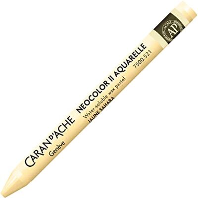 Caran d'Ache NEOCOLOR II 521 SAHARA YELLOW (7500.521) / PASTEL 10 Pieces (1 Pack) / Made of water-soluble wax/for paper card glass wood leather fabric stone Caran d'Ache NEOCOLOR II 521 SAHARA YELLOW (7500.521) / PASTEL 10 Pieces (1 Pack) / Made of water-soluble wax/for paper card glass wood leather fabric stone