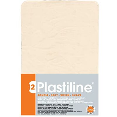 PLASTILINE 7150T sheet Modelling Paste, High Precision Modelling, Sculpting, Moulding Hardness 2 (soft) 750g Ivory shade. Made in France PLASTILINE 7150T sheet Modelling Paste, High Precision Modelling, Sculpting, Moulding Hardness 2 (soft) 750g Ivory shade. Made in France