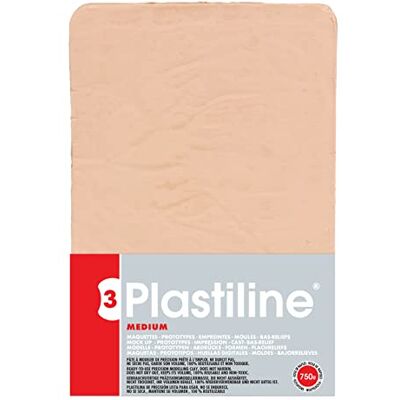 PLASTILINE 7255T sheet Modelling Paste, High Precision Sculpting, Moulding Hardness 3 (medium) 750g Naples Pink shade. Made in France PLASTILINE 7255T sheet Modelling Paste, High Precision Sculpting, Moulding Hardness 3 (medium) 750g Naples Pink shade. Made in France