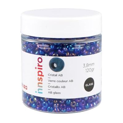 INNSPIRO Navy Blue Aurora Borealale Round Glass Rock 3.8mm 6/0 120g INNSPIRO Navy Blue Aurora Borealale Round Glass Rock 3.8mm 6/0 120g