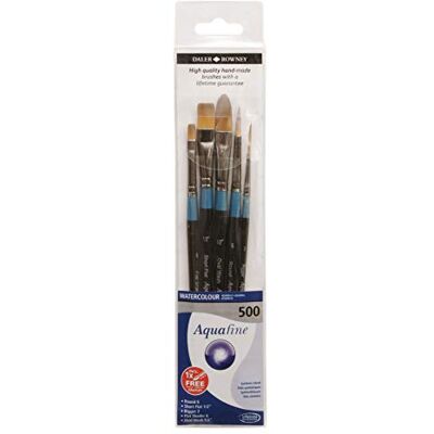 Daler-Rowney Aquafine Wallet 500 - Brush Set - Watercolor Brushes Daler-Rowney Aquafine Wallet 500 - Brush Set - Watercolor Brushes