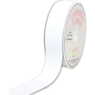 LUV Ribbons Creative Ideas Solid Grosgrain Ribbon, 1-1/2-Inch by 50-Yard, White LUV Ribbons Creative Ideas Solid Grosgrain Ribbon, 1-1/2-Inch by 50-Yard, White
