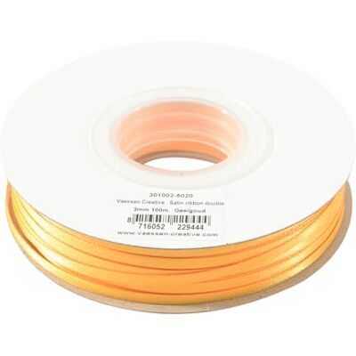 Creative Labs Satin Ribbon, Golden Yellow, 3mm x 100m Double-Sided Shine for Card Making, Scrapbooks, Gift Wrapping and Other Craft Projects Creative Labs Satin Ribbon, Golden Yellow, 3mm x 100m Double-Sided Shine for Card Making, Scrapbooks, Gift Wrapping and Other Craft Projects