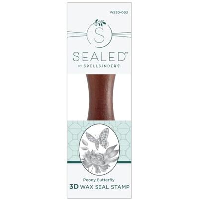 Spellbinders WS3D-003 Peony Butterfly 3D Wax Seal Stamp from the Sealed 3D Botanicals Collection Spellbinders WS3D-003 Peony Butterfly 3D Wax Seal Stamp from the Sealed 3D Botanicals Collection