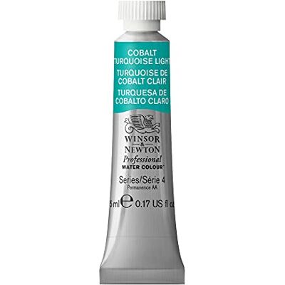 Winsor & Newton Professional Watercolour Paint, Artist Quality, Finest Pigments, Cobalt Turquoise Light, 5ml Tube, 8840267 Winsor & Newton Professional Watercolour Paint, Artist Quality, Finest Pigments, Cobalt Turquoise Light, 5ml Tube, 8840267
