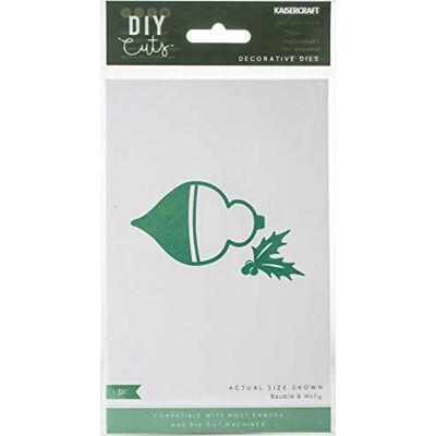 Kaisercraft PTY LTD (3PL) DIE BAUBL/HLLY, Bauble & Holly, One Size Kaisercraft PTY LTD (3PL) DIE BAUBL/HLLY, Bauble & Holly, One Size