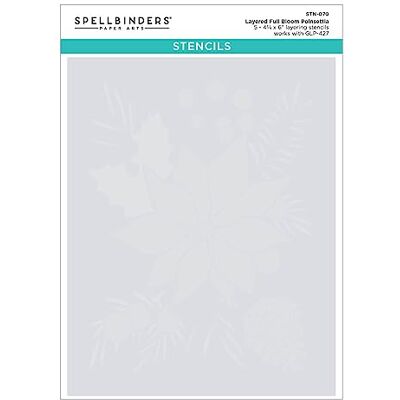 Spellbinders Layered Full Bloom Poinsettia Stencil from the Glimmer for the Holidays Collection Spellbinders Layered Full Bloom Poinsettia Stencil from the Glimmer for the Holidays Collection