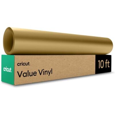 Cricut Permanent Adhesive Vinyl Roll 30.5 cm × 3 m Gold Ideal for Customising Mugs, Notebooks, Home Décor & DIY Projects, for Decals, Journals, Labels, Scrapbook, Water Bottle Cricut Permanent Adhesive Vinyl Roll 30.5 cm × 3 m Gold Ideal for Customising Mugs, Notebooks, Home Décor & DIY Projects, for Decals, Journals, Labels, Scrapbook, Water Bottle