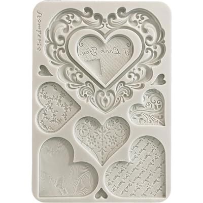 Stamperia Silicon Mould A5 for Scrapbooks, Bullet Journals and More, Non-Stick Surface, Suitable for Air-Dry Clay, Resin and More, Perfect for Crafts and Gifting (Family, Hearts) Stamperia Silicon Mould A5 for Scrapbooks, Bullet Journals and More, Non-Stick Surface, Suitable for Air-Dry Clay, Resin and More, Perfect for Crafts and Gifting (Family, Hearts)