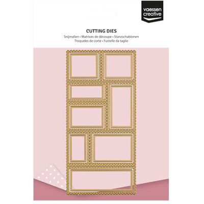 Creative Labs Cutting Dies Set-Postage Stamps-9 pcs of 2.8 x 5.9-for Mini Machine-Card Making Supplies-for Scrapbooking and Paper Crafts, Gold Creative Labs Cutting Dies Set-Postage Stamps-9 pcs of 2.8 x 5.9-for Mini Machine-Card Making Supplies-for Scrapbooking and Paper Crafts, Gold