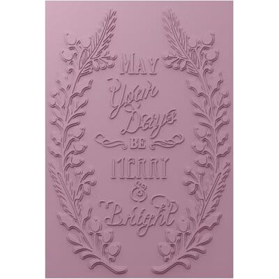 Sizzix 3-D Textured Impressions Embossing Folder Merry & Bright by Jen Long Sizzix 3-D Textured Impressions Embossing Folder Merry & Bright by Jen Long