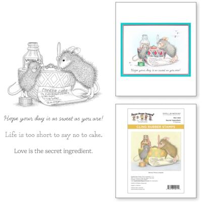 House-Mouse Secret Ingredient Cling Rubber Stamps from The Heart and Soul Collection, Red House-Mouse Secret Ingredient Cling Rubber Stamps from The Heart and Soul Collection, Red