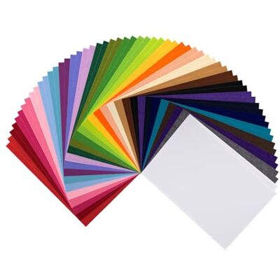 Creative Labs Felt Fabric Multipack 1 mm 30 Assorted Colours 7.9" x 11.8" (Approx. A4) 60 Sheets for Sewing, Crafts, Costumes, Flowers and Decorations Creative Labs Felt Fabric Multipack 1 mm 30 Assorted Colours 7.9" x 11.8" (Approx. A4) 60 Sheets for Sewing, Crafts, Costumes, Flowers and Decorations