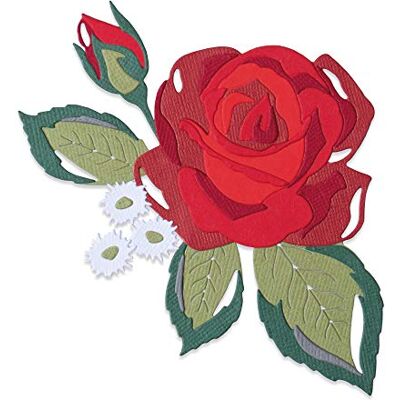 Sizzix Thinlits Die Set 664496 Layered Rose by Lisa Jones, 14 Pack Sizzix Thinlits Die Set 664496 Layered Rose by Lisa Jones, 14 Pack
