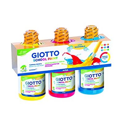 Giotto 250ml School Paints Primary Colours - School Paints Giotto 250ml School Paints Primary Colours - School Paints