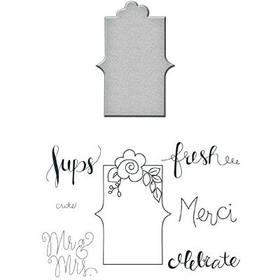 Spellbinders Stamp and Die Set-Fresh Sentiments, Spellbinders Stamp and Die Set-Fresh Sentiments,