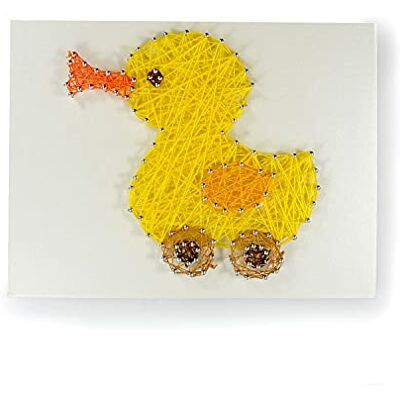 Pracht Creatives Hobby gmbh 6029-15041 Thread Picture Duck Approx. 15 x 20 cm Small String Art Picture Complete Set with Thread, Metal Nails, Tools, Stencil and Wooden Plate Multi-Coloured Pracht Creatives Hobby gmbh 6029-15041 Thread Picture Duck Approx. 15 x 20 cm Small String Art Picture Complete Set with Thread, Metal Nails, Tools, Stencil and Wooden Plate Multi-Coloured