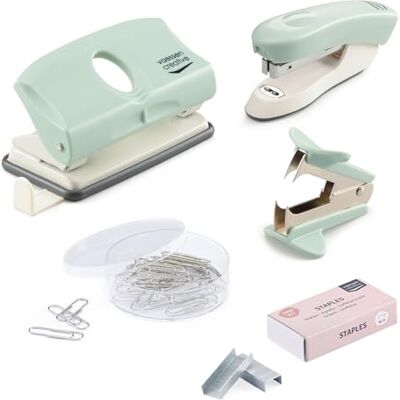 Creative Labs Stationery Set, Mint Green, 5 Pieces, Ideal for the Office, the Craft Room or for School Creative Labs Stationery Set, Mint Green, 5 Pieces, Ideal for the Office, the Craft Room or for School