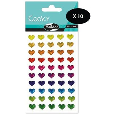 My Mandarine Maildor 560380Cpack Cooky 3D STICKERS LOT OF 10 sheets 12 cm x 8 cm 500 stickers Multicolour HEARTS THEME Children's Arts and Crafts Accessories My Mandarine Maildor 560380Cpack Cooky 3D STICKERS LOT OF 10 sheets 12 cm x 8 cm 500 stickers Multicolour HEARTS THEME Children's Arts and Crafts Accessories