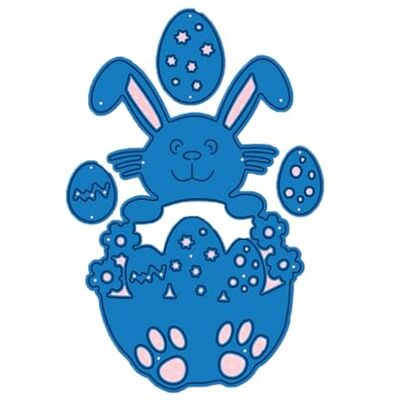 Nellie's Choice Cutting Rabbit-6,5 x 9,7 cm Shape Die-Card Making Supplies-Metal Dies for Scrapbooking, DIY and Paper Crafts, Blue Nellie's Choice Cutting Rabbit-6,5 x 9,7 cm Shape Die-Card Making Supplies-Metal Dies for Scrapbooking, DIY and Paper Crafts, Blue