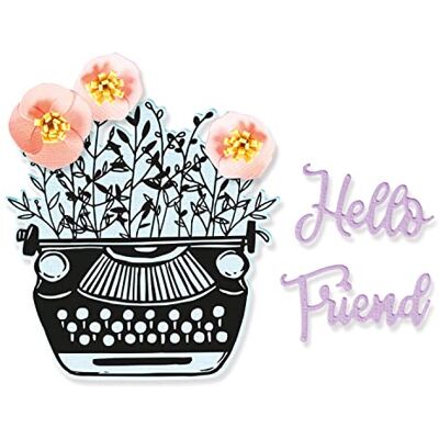Sizzix Framelits Die Set 5PK w/Stamps Hello Typewriter by Jen Long 665321 Chapter 2 2022 Sizzix Framelits Die Set 5PK w/Stamps Hello Typewriter by Jen Long 665321 Chapter 2 2022