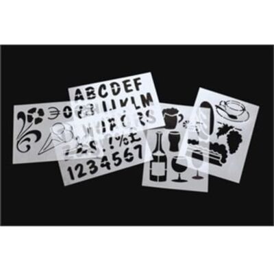 Nextday Catering Equipment Supplies UK Illumigraph E287 Stencil Set, numbers alphabet and 13 pictures (Pack of 18) Nextday Catering Equipment Supplies UK Illumigraph E287 Stencil Set, numbers alphabet and 13 pictures (Pack of 18)