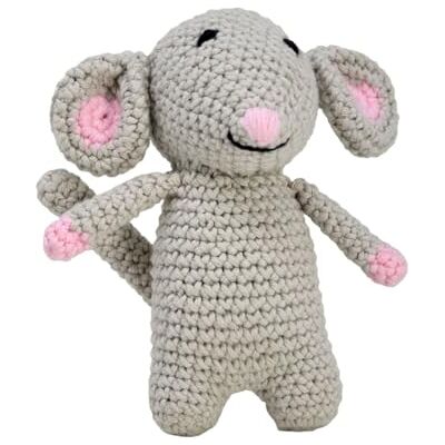 KNITTY CRITTERS Pouch Pals Crochet Kit – Millie Mouse Beginner-Friendly Crochet Craft Kit with Recycled Yarn KNITTY CRITTERS Pouch Pals Crochet Kit – Millie Mouse Beginner-Friendly Crochet Craft Kit with Recycled Yarn