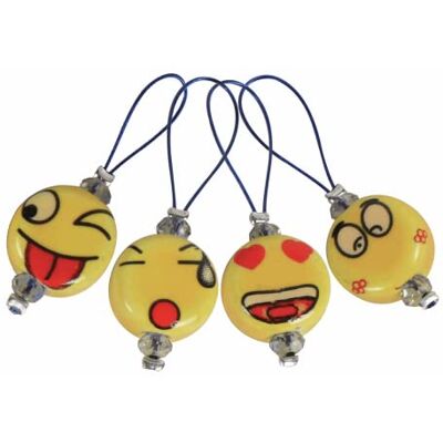 KNITPRO KP11251 ZOONI: Bead Stitch Markers: Smileys, Assorted KNITPRO KP11251 ZOONI: Bead Stitch Markers: Smileys, Assorted