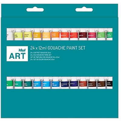 West Design Gouache Paint Set 24 Pack 12ml West Design Gouache Paint Set 24 Pack 12ml