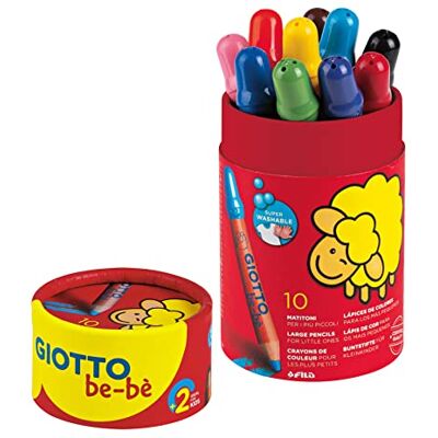 GIOTTO be-bè Jumbo Color Pencils - Colorful, Erasable, Child-safe GIOTTO be-bè Jumbo Color Pencils - Colorful, Erasable, Child-safe