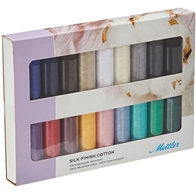 Mettler Silk Finish Cotton Thread Gift Pack 1, Multi-Colour Mettler Silk Finish Cotton Thread Gift Pack 1, Multi-Colour