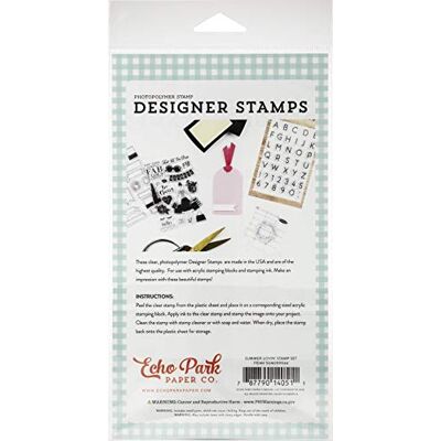 Echo Park Paper COMPANY Stamps SUMR, Summer Lovin', Summertime, One Size Echo Park Paper COMPANY Stamps SUMR, Summer Lovin', Summertime, One Size