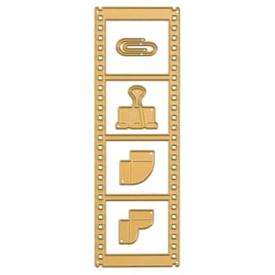 Creative Labs Cutting and Embossing Dies Set-Vintage Filmstrip-5 pcs of 0.8 x 0.8 to 1.8 x 5.5-for Mini Machine-Card Making Supplies-for Scrapbooking and Paper Crafts, Gold Creative Labs Cutting and Embossing Dies Set-Vintage Filmstrip-5 pcs of 0.8 x 0.8 to 1.8 x 5.5-for Mini Machine-Card Making Supplies-for Scrapbooking and Paper Crafts, Gold
