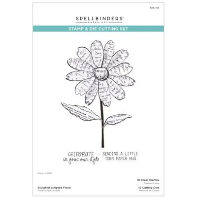 Spellbinders Sculpted Scripted Floral Clear Stamp & Die Set from the Beautifully Imperfect Collection Spellbinders Sculpted Scripted Floral Clear Stamp & Die Set from the Beautifully Imperfect Collection