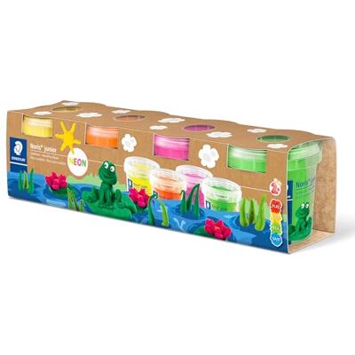 STAEDTLER Kids Modelling Dough Noris Junior 4 Assorted Colours Set of 4, 813F SLE STAEDTLER Kids Modelling Dough Noris Junior 4 Assorted Colours Set of 4, 813F SLE