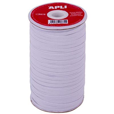 APLI 18675 5mm x 100m White Multi-Purpose Flat Bungee Cord (Ideal for Crafts) APLI 18675 5mm x 100m White Multi-Purpose Flat Bungee Cord (Ideal for Crafts)