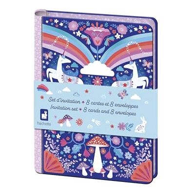 Janod Set of Invitations 8 Unicorn Cards 8 Envelopes Storage Pouch and 1 Sheet of Stickers Birthday Invitation Unicorn Stickers Ideal for 8 Guests 6 Years and Up J08933 Janod Set of Invitations 8 Unicorn Cards 8 Envelopes Storage Pouch and 1 Sheet of Stickers Birthday Invitation Unicorn Stickers Ideal for 8 Guests 6 Years and Up J08933