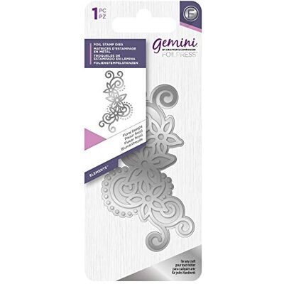 Gemini Foilpress Stamp Die Elements-Floral Delight, Silver Gemini Foilpress Stamp Die Elements-Floral Delight, Silver