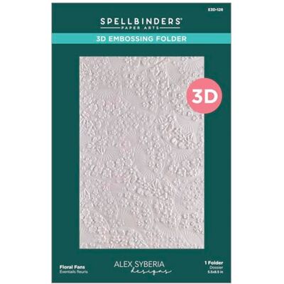 Spellbinders Floral Fans 3D Embossing Folder from The Spring in Kyoto Collection by Alex Syberia Designs, White Spellbinders Floral Fans 3D Embossing Folder from The Spring in Kyoto Collection by Alex Syberia Designs, White