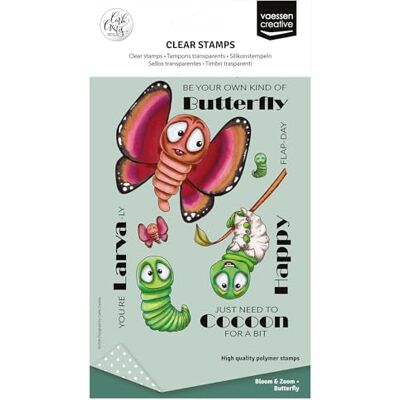 Creative Labs Clear Stamps 15 Pcs Butterfly Scrapbooking, Stamping and Card Making Supplies for Crafting, A6 Creative Labs Clear Stamps 15 Pcs Butterfly Scrapbooking, Stamping and Card Making Supplies for Crafting, A6