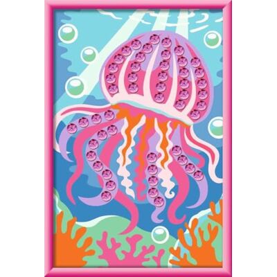 Ravensburger CreArt 12023116 Colourful Jellyfish Painting by Numbers for Children from 7 Years, Sequins Ravensburger CreArt 12023116 Colourful Jellyfish Painting by Numbers for Children from 7 Years, Sequins
