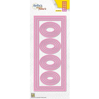 Nellie's Choice Nesting, Oval Multi Frame, 8.5 x 20.5 cm, 19 Cutting, Card Making Supplies, Metal Dies for Scrapbooking, DIY and Paper Crafts, Pink, 85x205mm Nellie's Choice Nesting, Oval Multi Frame, 8.5 x 20.5 cm, 19 Cutting, Card Making Supplies, Metal Dies for Scrapbooking, DIY and Paper Crafts, Pink, 85x205mm