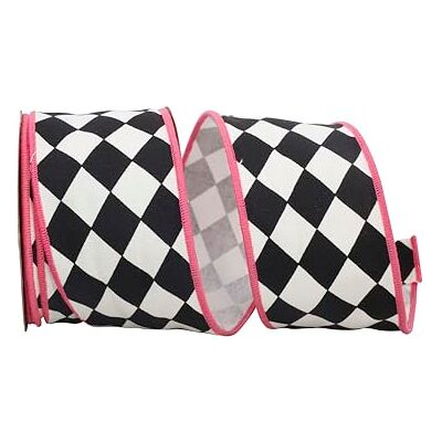 Reliant Ribbon Corp Reliant Ribbon Ribbon, Black/Hot Pink, 2-1/2 Inch X 10 Yards Reliant Ribbon Corp Reliant Ribbon Ribbon, Black/Hot Pink, 2-1/2 Inch X 10 Yards