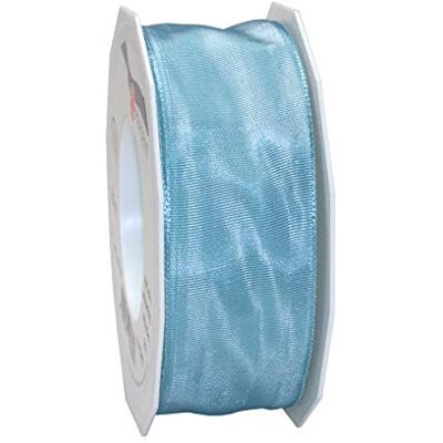 PRÄSENT Lyon Wired Taffeta Ribbon Aquamarine 40 mm Width, 25 m Length PRÄSENT Lyon Wired Taffeta Ribbon Aquamarine 40 mm Width, 25 m Length